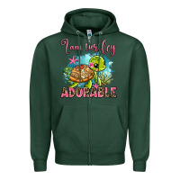 Sports Green i am turtley adorable Zipper Hoodie - AdoDesignShop