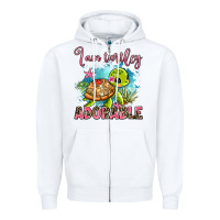 White i am turtley adorable Zipper Hoodie - AdoDesignShop