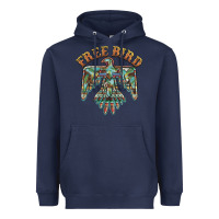 Navy free bird feathers thunderbird Heavyweight Hoodie - BarkalooDesign