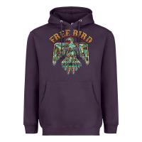 Plum free bird feathers thunderbird Heavyweight Hoodie - BarkalooDesign