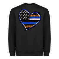 Black police heart Heavyweight Sweatshirt - RanaPortraitStore
