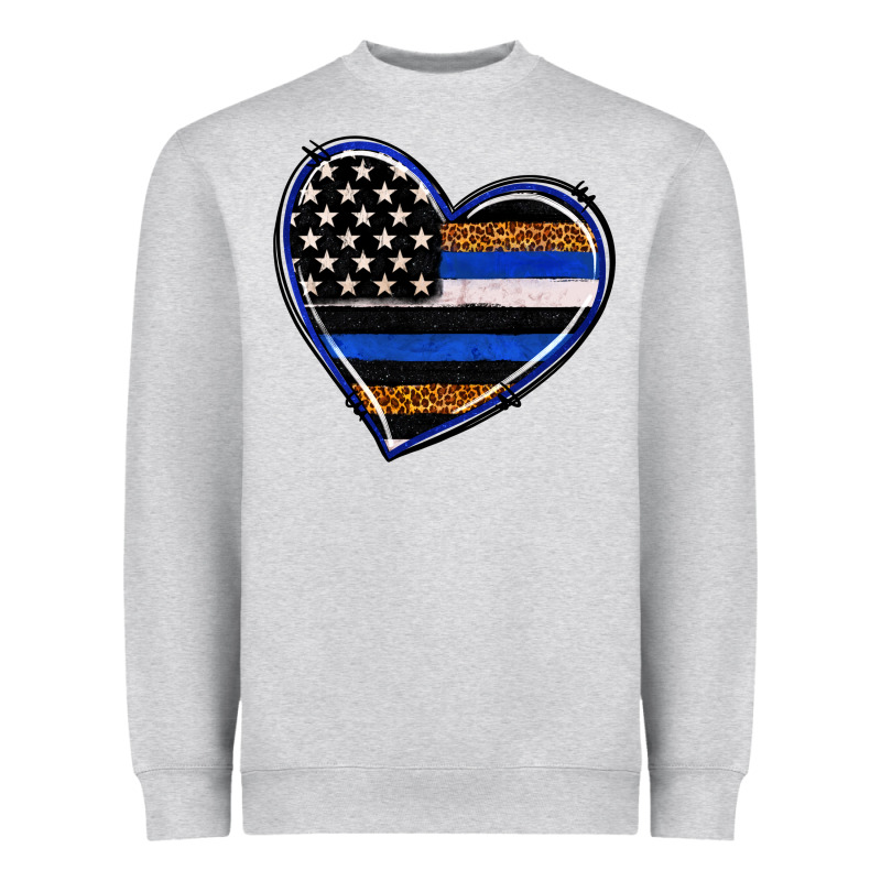 Police Heart Heavyweight Sweatshirt by RanaPortraitStore | Teevron
