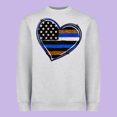 Heavyweight Sweatshirt police heart