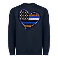 Navy police heart Heavyweight Sweatshirt - RanaPortraitStore