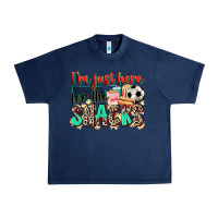 Navy i'm just here for the snacks soccer Urban Heavy Tee - Zillion Design Studio