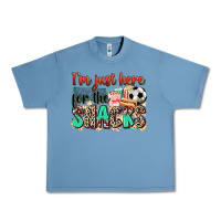 Pebble Blue i'm just here for the snacks soccer Urban Heavy Tee - Zillion Design Studio