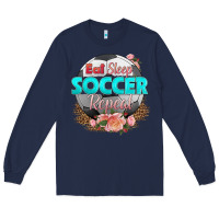Navy eat sleep soccer repeat Long Sleeve Tee - HRA Design Shop