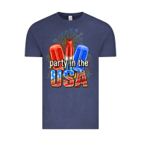 Vintage Denim party in the usa popsicles billie wilder Vintage Tee - texasbilliewilder