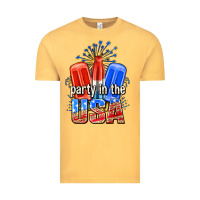 Vintage Mustard party in the usa popsicles billie wilder Vintage Tee - texasbilliewilder