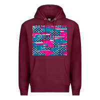 Burgundy usa flag Premium Hoodie - AdoDesignShop