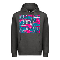 Charcoal Heather usa flag Premium Hoodie - AdoDesignShop