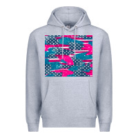 Heather Grey usa flag Premium Hoodie - AdoDesignShop