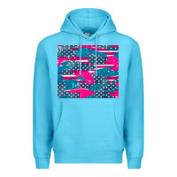 Ocean Blue usa flag Premium Hoodie - AdoDesignShop