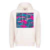 Pale Pink usa flag Premium Hoodie - AdoDesignShop