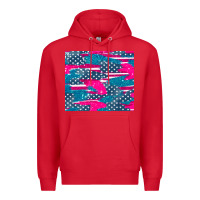 Red usa flag Premium Hoodie - AdoDesignShop