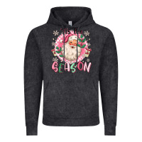 Vintage Black pink santa 'tis the season Vintage Hoodie - MaliasSmallBusiness