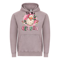 Vintage Zinc pink santa 'tis the season Vintage Hoodie - MaliasSmallBusiness