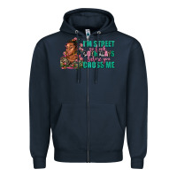Navy i am street so look both ways before you cross me Zipper Hoodie - AdoDesignShop