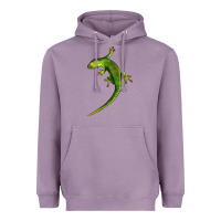 Lavender Green Lizard Illustrations Heavyweight Hoodie - LillyAllenDesigns