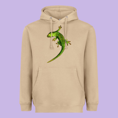 Green Lizard Illustrations Heavyweight Hoodie Designed By Lillyallendesigns
