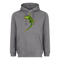 Storm Green Lizard Illustrations Heavyweight Hoodie - LillyAllenDesigns