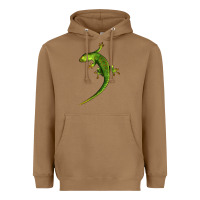 Toasted Coconut Green Lizard Illustrations Heavyweight Hoodie - LillyAllenDesigns