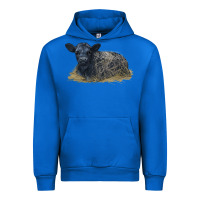 Cobalt Black Angus Calf Illustrations Urban Hoodie - LillyAllenDesigns