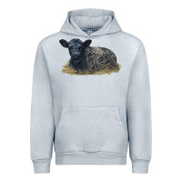 Heather Grey Black Angus Calf Illustrations Urban Hoodie - LillyAllenDesigns