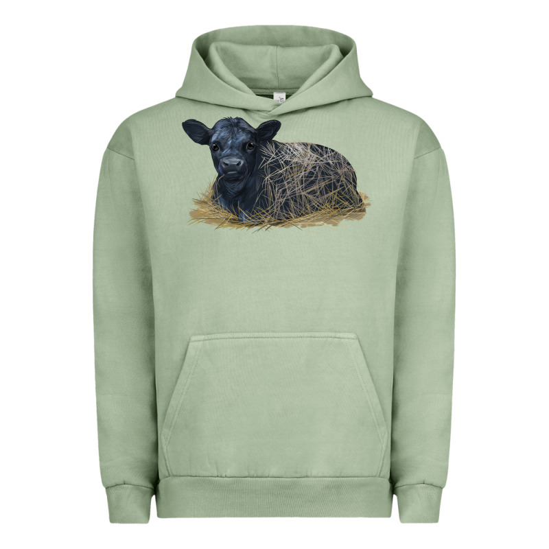 Black Angus Calf Illustrations Urban Hoodie by LillyAllenDesigns | Teevron