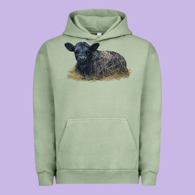 Black Angus Calf Illustrations Urban Hoodie Designed By Lillyallendesigns