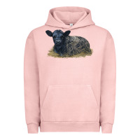 Pigment Salmon Black Angus Calf Illustrations Urban Hoodie - LillyAllenDesigns
