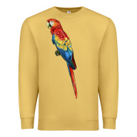 Antique Gold Scarlet Macaw Parrot Premium Sweatshirt - LillyAllenDesigns