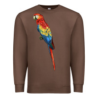 Chestnut Scarlet Macaw Parrot Premium Sweatshirt - LillyAllenDesigns