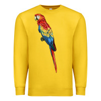Lemon Scarlet Macaw Parrot Premium Sweatshirt - LillyAllenDesigns