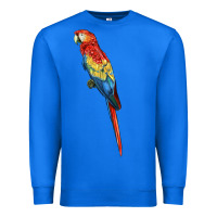 True Royal Scarlet Macaw Parrot Premium Sweatshirt - LillyAllenDesigns