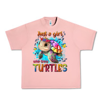 Salmon just a girl who loves turtles Urban Heavy Tee - texasbilliewilder