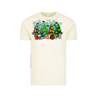 Vintage Arctic christmas trees with hockey Vintage Tee - Zillion Design Studio