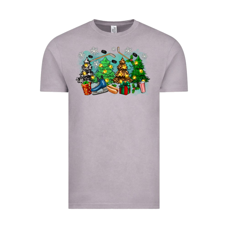 Christmas Trees With Hockey Vintage Tee by Zillion Design Studio | Teevron