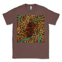 Chestnut safari animals turquoise glitter seamless pattern Classic Tee - BundleAndBundleShop