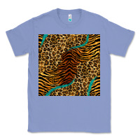 Colony Blue safari animals turquoise glitter seamless pattern Classic Tee - BundleAndBundleShop
