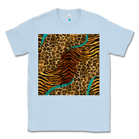 Dusty Blue safari animals turquoise glitter seamless pattern Classic Tee - BundleAndBundleShop