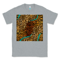 Heather Grey safari animals turquoise glitter seamless pattern Classic Tee - BundleAndBundleShop