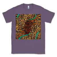 Lavender safari animals turquoise glitter seamless pattern Classic Tee - BundleAndBundleShop