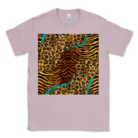 Lilac safari animals turquoise glitter seamless pattern Classic Tee - BundleAndBundleShop