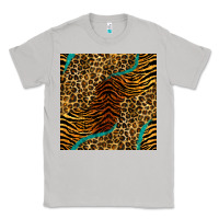 Moon Dust safari animals turquoise glitter seamless pattern Classic Tee - BundleAndBundleShop