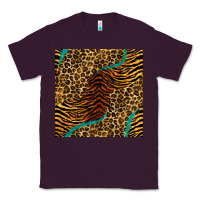 Plum safari animals turquoise glitter seamless pattern Classic Tee - BundleAndBundleShop