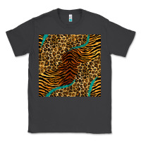 Smoke safari animals turquoise glitter seamless pattern Classic Tee - BundleAndBundleShop