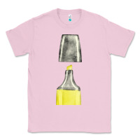 Bubblegum Pink yellow highlighter pen fa element Classic Tee - FaDigitalArtStudio