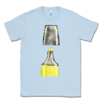 Dusty Blue yellow highlighter pen fa element Classic Tee - FaDigitalArtStudio