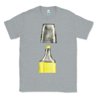Heather Grey yellow highlighter pen fa element Classic Tee - FaDigitalArtStudio